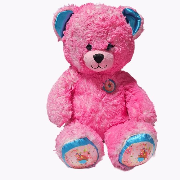 Build A Bear Fuchsia Doughnut Sprinkle 16 Inch Plush Stuffed Animal Toy BAB - Picture 1 of 11